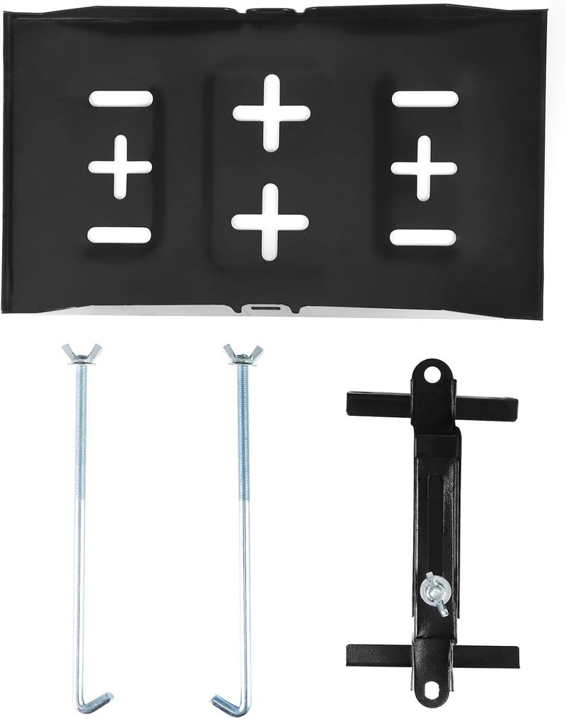 QWORK Battery Hold Down Tray Kit – Universal Corrosion-Resistant Steel Car Battery Tray for Cars, Trucks, SUVs, (23cm Bolt with 34cm Battery Tray) - Image 2